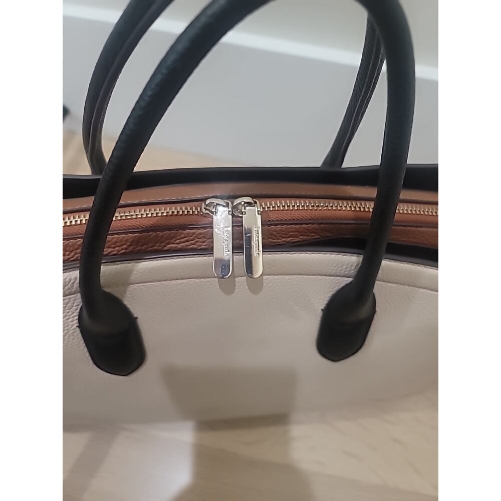 Kate Spade Knott Large Cream Tan Leather Laptop Work Commuter Bag Travel School - Picture 9 of 14
